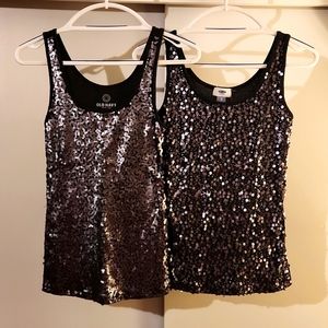 Womens Old Navy sequin tanks